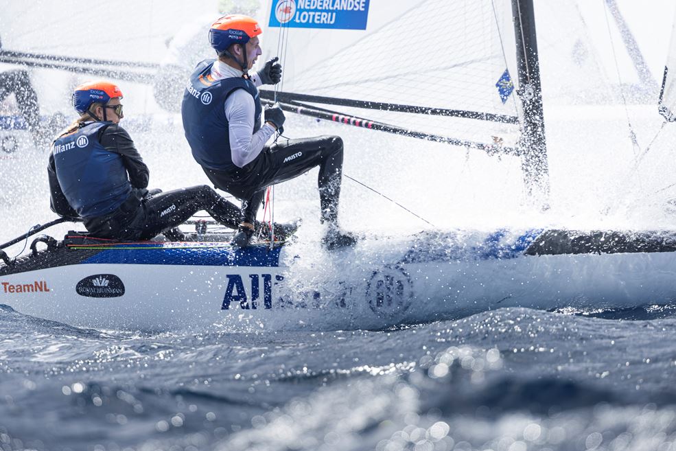 Laila van der Meer en Bjarne Bouwer (foto World Sailing)