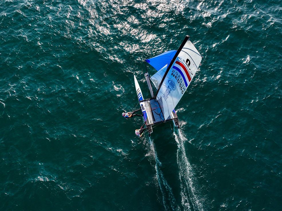 Laila van der Meer en Bjarne Bouwer (foto Sailing Energy)